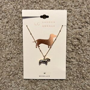 LC Lauren Conrad Gold Dachshund Necklace
